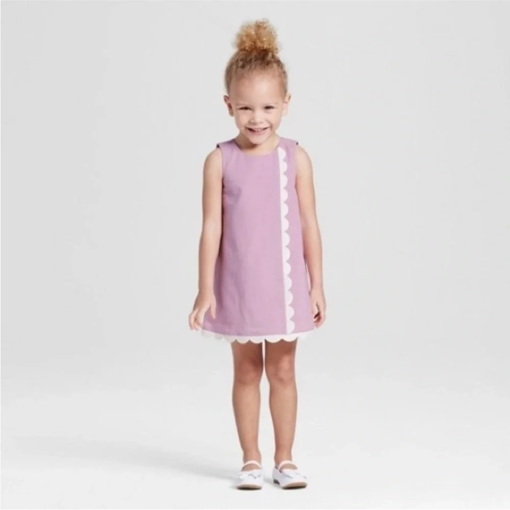 NWT Victoria Beckham for Target Toddler Dress Scalloped Purple size 4t